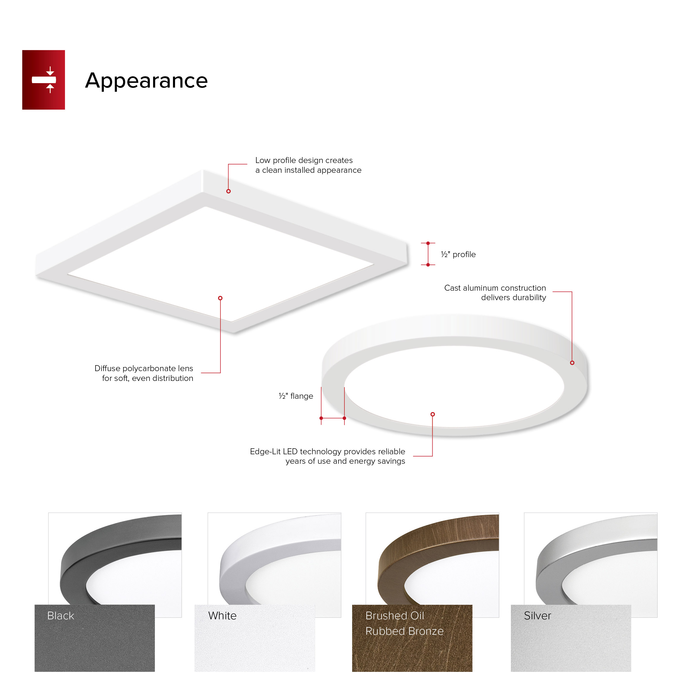 Appearance section